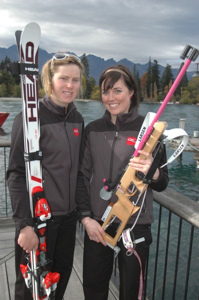 Queenstown Resort College new students Mitchey Greig (L) and Sarah Murphy